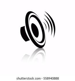 Abstract loudspeaker template elements black and white