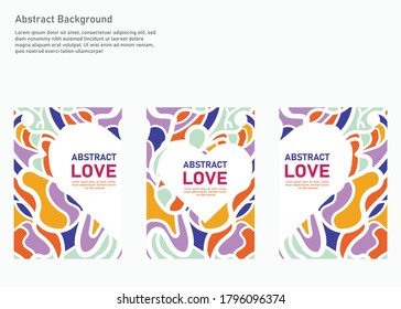 abstract love background. design material. cover page, poster, banner, design template