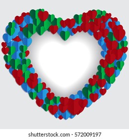 Abstract love background with hearts.