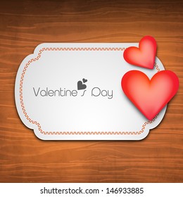 Abstract love background with red shiny heart shape.