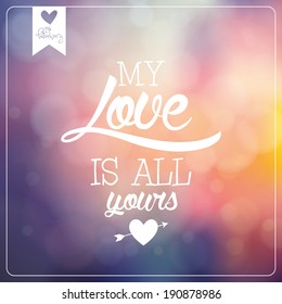 abstract love background with some special objects
