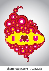 abstract love background, vector illustration