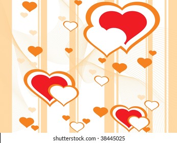 abstract love background with wave