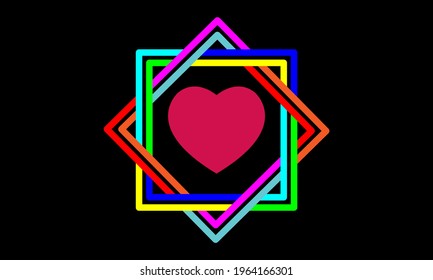 abstract love box. vector illustration