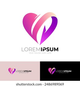 Abstract love care design community, unity logo template