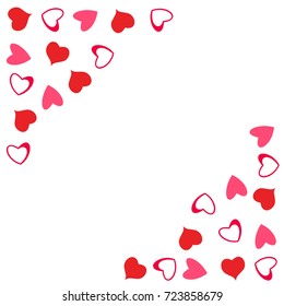 abstract love design of hearts. For greeting cards, invitations Valentine's day, wedding, birthday, party,celebration. Vector illustration.