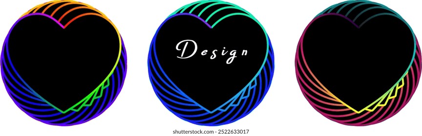 abstract love frame design, love, Valentine’s Day greeting card with geometric typography