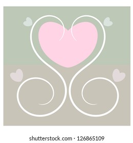 Abstract love and heart in love concept illustration