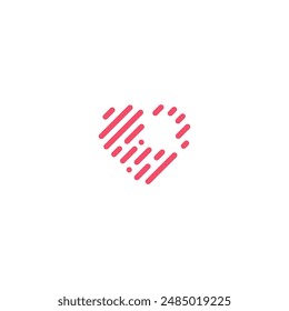 abstract love or heart logo concept for dating app