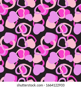 Abstract Love Heart Seamless Pattern Background. Vector Illustration EPS10