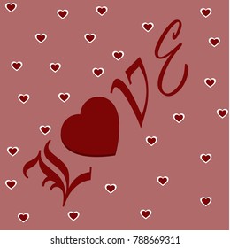 Abstract  Love Heart and Valentines day Background Vector