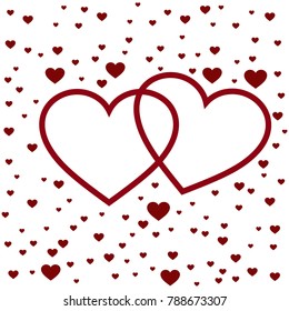 Abstract  Love Heart and Valentines day Background Vector