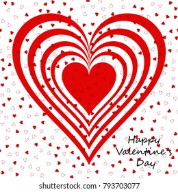 Abstract  Love Heart and Valentines day Background Vector