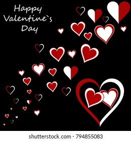 Abstract  Love Heart and Valentines day Background Vector
