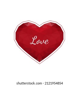 Abstract love heart. Vector illustration 