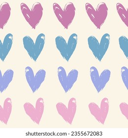 Abstract love hearts vector illustration seamless pattern background. design for use all over fabric print wrapping paper decorative backdrop and others