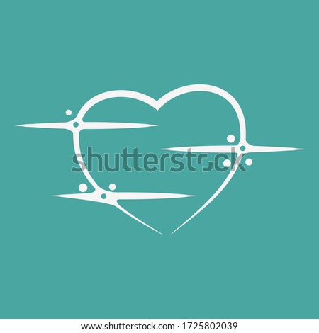 Abstract Love Icon. Flat design. Vector Illustration on white background