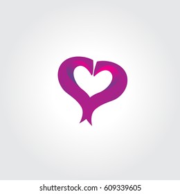 Abstract Love Icon Logo