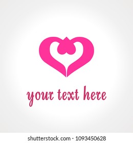 abstract love icon vector design