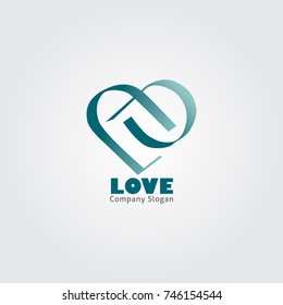 abstract love logo