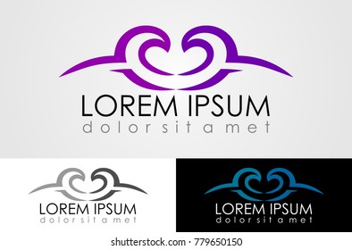 abstract love logo