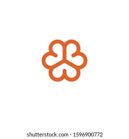 Abstract love logo design template