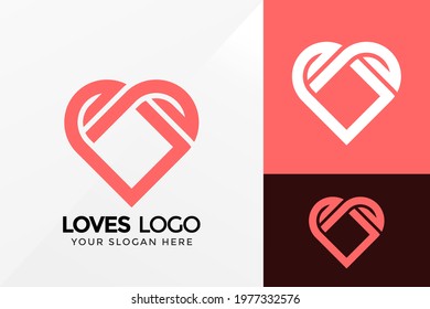 Abstract Love Logo Design Vector Illustration Template