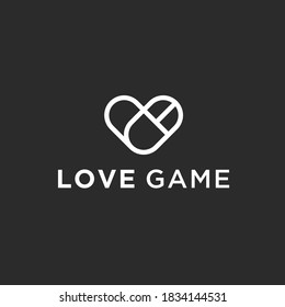 abstract love logo. game icon