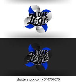 Abstract Love logo template. Corporate icon.