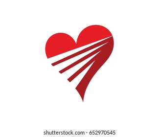 Abstract Love Logo Template Design Vector, Emblem, Design Concept, Creative Symbol, Icon