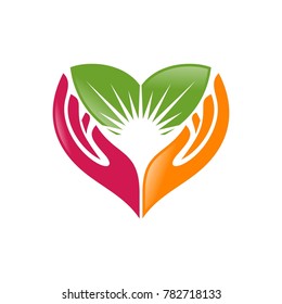 abstract love logo vector