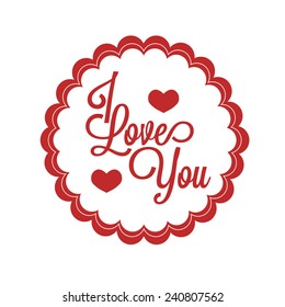 abstract love object on a white background