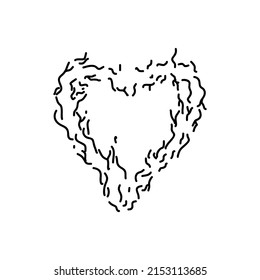Abstract Love Patch Streetwear, Urban Design Patch Black Color Patch Commercial Use