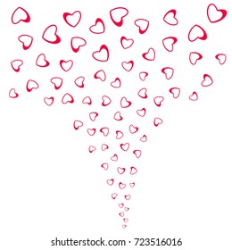 abstract love pattern of hearts. For greeting cards, invitations Valentine's day, wedding, birthday. Vector illustration.
