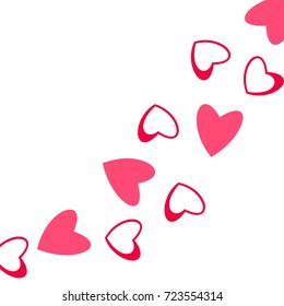 abstract love pattern of hearts. For greeting cards, invitations Valentine's day, wedding, birthday.
