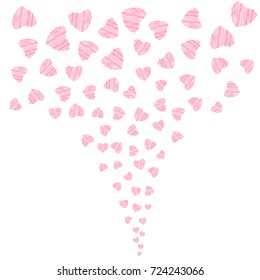 abstract love pattern of hearts. For greeting cards, invitations Valentine's day, wedding, birthday. Vector illustration.