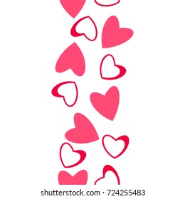 abstract love pattern of hearts. For greeting cards, invitations Valentine's day, wedding, birthday. Vector illustration.