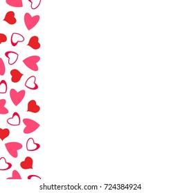 abstract love pattern of hearts. For greeting cards, invitations Valentine's day, wedding, birthday. Vector illustration.