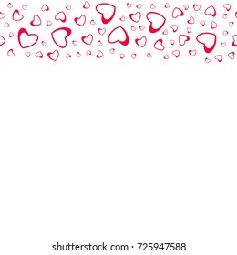 abstract love pattern of hearts. For greeting cards, invitations Valentine's day, wedding, birthday. Vector illustration.