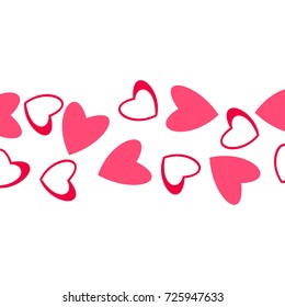 abstract love pattern of hearts. For greeting cards, invitations Valentine's day, wedding, birthday. Vector illustration.