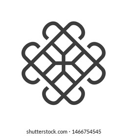 Abstract love pattern logo icon design
