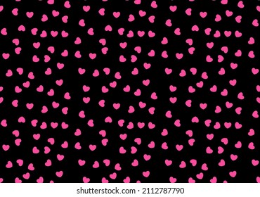 Abstrakt. Love Muster nahtlos rosa und schwarzer Hintergrund. Design für Maske Gesicht, Kissen, Mode, Kleidung, Stoff. Vektor.