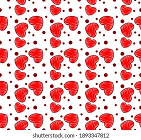 Abstract. Love pattern valentine seamless background. design for mask face, pillow, fashion, clothing, fabric. vector.