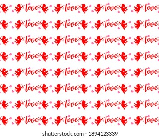 Abstract. Love pattern valentine seamless background. design for mask face, pillow, fashion, clothing, fabric. vector.