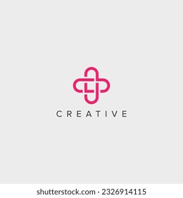 Resumen de la plantilla de logotipo de Love Plus.