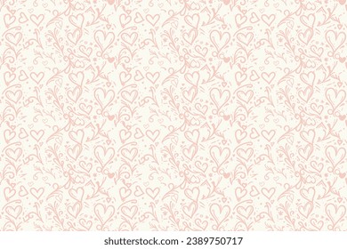 abstract love red heart shape seamless pattern texture, gift box, packaging. design background vector illustration