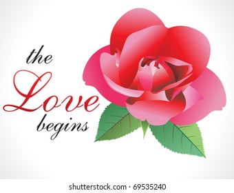 abstract love rose wallpaper vector illustration