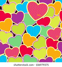 Abstract Love seamless background / Vector seamless pattern with love