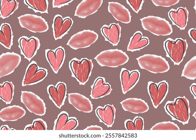 abstract love seamless pattern for background, fabric, wrapping, wallpaper, etc.