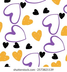 Abstract love seamless pattern background. Romantic abstract geometric background.Vector retro illustration for Valentine's day.